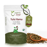 Tulsi/Holy Basil (Rama) Cut & Sifted (Ocimum tenuiflorum) - Pure Leaves Herbal Tea | USDA & Kosher Certified | Vegan, Non GMO & Gluten Free | Resealable Bag | 100% Raw from India