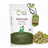 Senna Leaf Cut & Sifted (Cassia angustifolia) - Herbal Tea | Kosher & USDA Certified | Vegan, Non-GMO & Gluten Free | Tested for Heavy Metal | 100% Raw from India