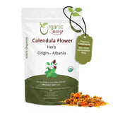 Dried Calendula Flower (Marigold Flower) Herbal Tea - European Wild-Harvest | Kosher Certified | USDA Certified | Origin - Albania