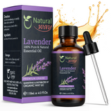 Natural Way Lavender Essential Oil | Premium Grade Essential Oils for Hair Care, Oil for Skin, Aromatherapy, & Diffuser | Essential Oil for Skin Tag Remover, Massage Oil & Humidifier Use | 4 Fl Oz (120 mL)