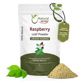 Natural Raspberry Leaf Powder (Rubus idaeus) - Herbal Tea | European Wild-Harvest | Kosher & USDA Certified | Vegan, Non-GMO & Gluten Free | 100% Raw from Albania