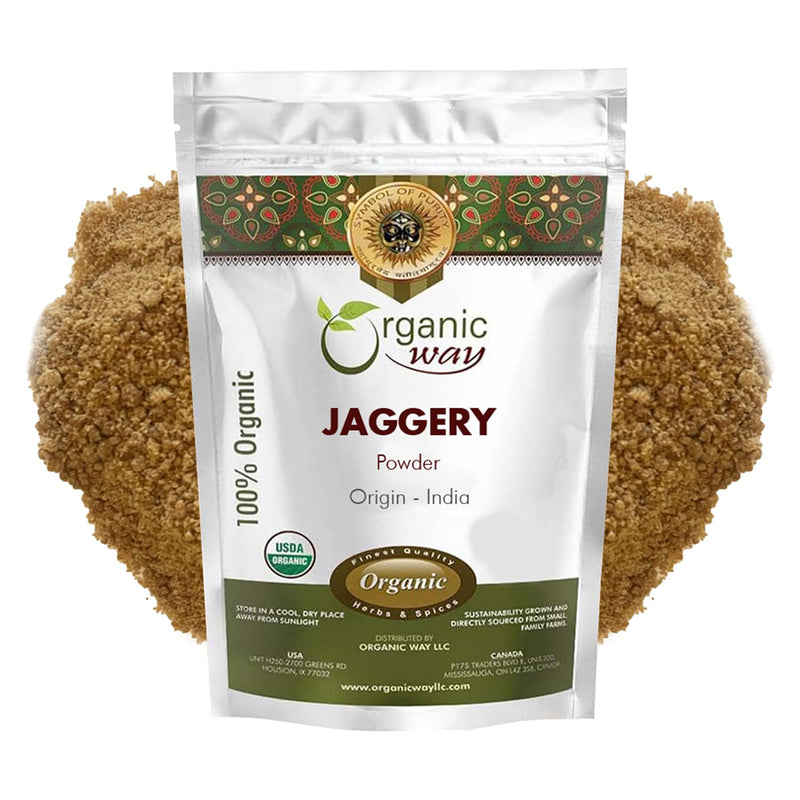 Organic Way Jaggery Powder | Kosher Certified Origin - India (1/2lbs - 8 Oz)