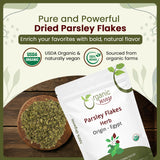 Dried Parsley Flakes - Herbal Tea - European Wild-Harvest | USDA & Kosher Certified | Vegan, Non GMO & Gluten Free | Origin - Egypt