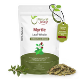Natural Myrtle Leaf Whole (Myrtus communis) - European Wild-Harvest | Kosher Certified | Raw, Vegan, Non GMO & Gluten Free | USDA Certified | Origin - Albania