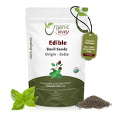 Edible Basil Seeds | Sabja Seeds Rich in Fibers | Kosher Certified | Origin India