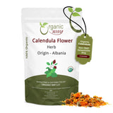 Dried Calendula Flower (Marigold Flower) Herbal Tea - European Wild-Harvest | Kosher Certified | USDA Certified | Origin - Albania