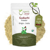Organic Way Premium Grade Guduchi Powder (Tinospora cordifolia) - Organic & Kosher Certified | Raw, Vegan, Non GMO & Gluten Free | USDA Certified | Origin - India