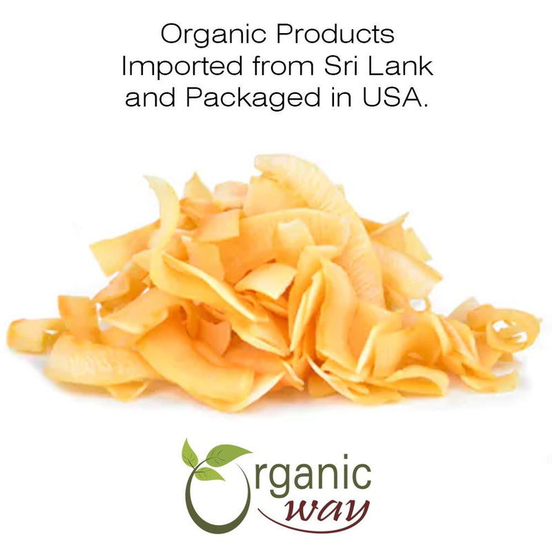 Organic Way Coconut Chips - Organic, Kosher & USDA Certified (1LBS / 16Oz)