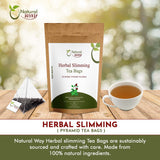 Herbal Slimming Pyramid Tea Bags | Herbal Blend for Natural Cleansing & Balanced Lifestyle | Herbal Slimming Pyramid Tea Bags | Caffeine Free 100% Natural Ingredients | ECO Conscious Tea Bags