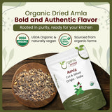 Dried Amla/Indian Gooseberry Cut & Sifted (Phyllanthus emblica) - Kosher Certified | Raw, Vegan, Non GMO & Gluten Free | USDA Certified | Origin - India