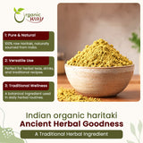 Premium Quality Haritaki Powder (Terminalia Chebula) - Kosher Certified | Raw, Vegan, Non GMO & Gluten Free | USDA Certified | Origin - India