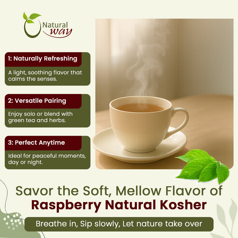 Natural Raspberry Leaf Powder (Rubus idaeus) - Herbal Tea | European Wild-Harvest | Kosher & USDA Certified | Vegan, Non-GMO & Gluten Free | 100% Raw from Albania