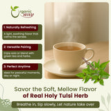 Holy Tulsi/Holy Basil Herb Cut & Sifted (Ocimum Tenuiflorum) - Pure Leaves | Kosher Certified | Raw, Vegan, Non GMO & Gluten Free | USDA Certified | Origin - India