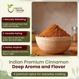 Premium Cinnamon Cassia Powder (Cinnamomum cassia) - Adds Flavour & Aroma | Kosher Certified | Vegan | Raw, Non GMO & Gluten Free | USDA Certified | Origin - India