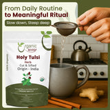 Holy Tulsi/Holy Basil Herb Cut & Sifted (Ocimum Tenuiflorum) - Pure Leaves | Kosher Certified | Raw, Vegan, Non GMO & Gluten Free | USDA Certified | Origin - India