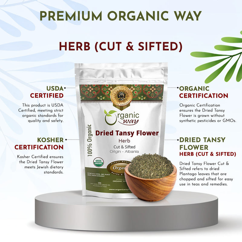 Organic Way Dried Tansy Flower Herb Tea | Origin - Albania