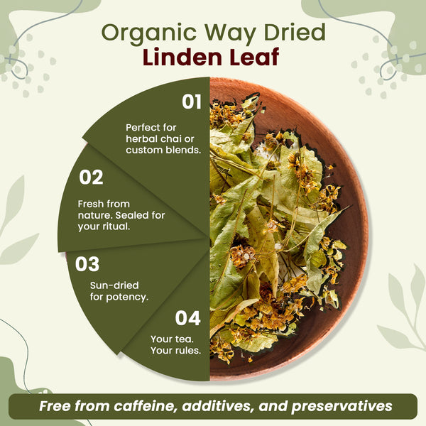 Linden Flower & Leaf Herbal Tea Blossom & Culinary Use | European Wild-Harvest | Kosher & USDA Certified | Vegan, Non-GMO & Gluten Free | 100% Raw from Albania