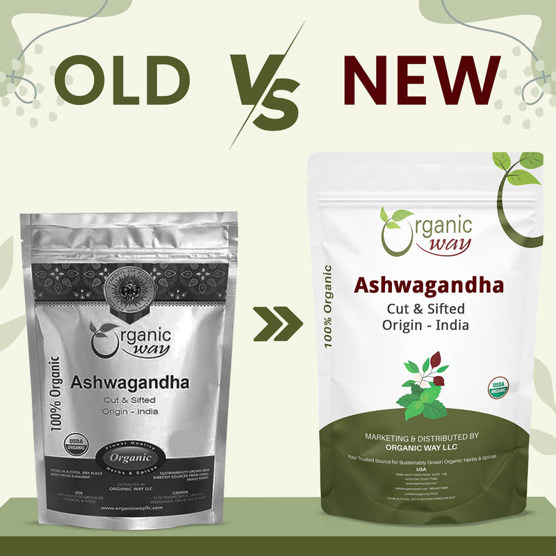 Ashwagandha Root Cut & Sifted (Withania somnifera) - Kosher Certified | Vegan, Non GMO & Gluten Free | USDA Certified | Origin - India