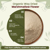 Marshmallow Root Powder (Althaea Officinalis) - Herbal Tea | European Wild-Harvest | Kosher Certified | Vegan, Non GMO & Gluten Free | USDA Certified | Origin - Albania
