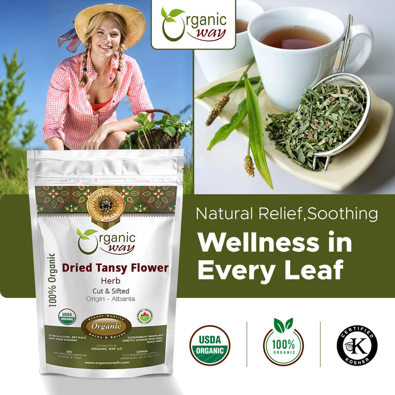 Organic Way Dried Tansy Flower Herb Tea | Origin - Albania
