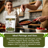 Organic Way Basil leaf cut and sifted