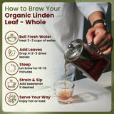 Linden Flower & Leaf Herbal Tea Blossom & Culinary Use | European Wild-Harvest | Kosher & USDA Certified | Vegan, Non-GMO & Gluten Free | 100% Raw from Albania