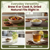 Natural Dandelion Root Whole (Taraxacum Officinale) - Herbal Tea | European Wild-Harvest | USDA & Kosher Certified | Raw, Vegan, Non GMO & Gluten Free | Origin - Albania