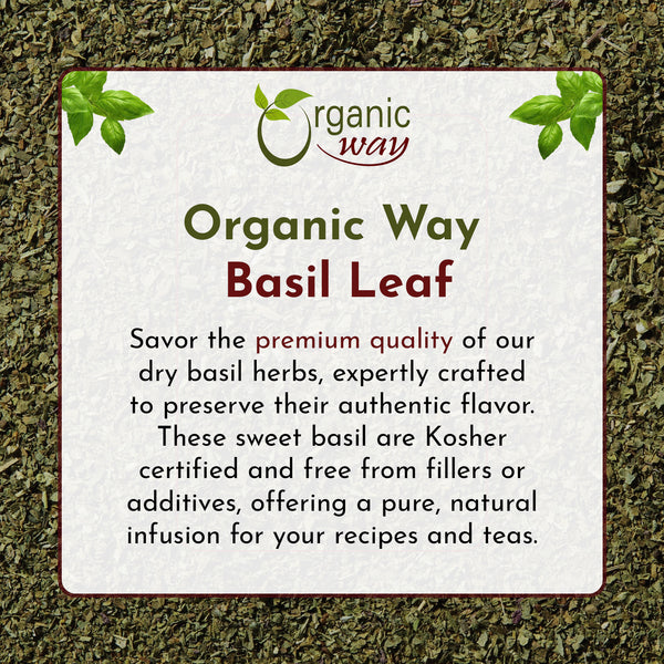 Organic Way Basil leaf cut and sifted