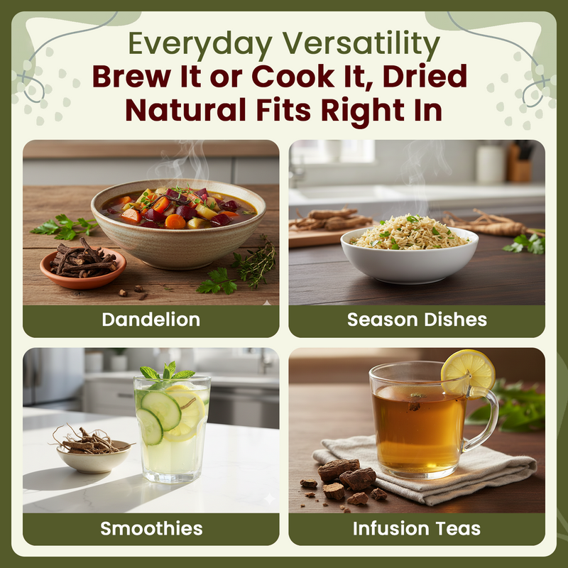 Natural Dandelion Root Whole (Taraxacum Officinale) - Herbal Tea | European Wild-Harvest | USDA & Kosher Certified | Raw, Vegan, Non GMO & Gluten Free | Origin - Albania