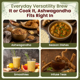 Ashwagandha Root Cut & Sifted (Withania somnifera) - Kosher Certified | Vegan, Non GMO & Gluten Free | USDA Certified | Origin - India