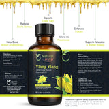 Ylang Ylang Essential Oil for Diffusers | Natural Aroma Oil for Home Fragrance, Humidifier & DIY Candle Making, Long Lasting Scent for Office, Bedroom & Soothing Scent 4 Fl Oz (120 mL)