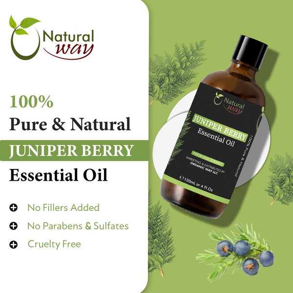 Natural Way Juniper Berry Essential Oil 4 Fl Oz (120 ml)