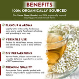Yarrow Flower Powder (Achillea millefolium) - Herbal Tea | European Wild-Harvest | Kosher & USDA Certified | Vegan, Non-GMO & Gluten Free | 100% Raw from Albania