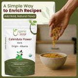 Dried Calendula Flower (Marigold Flower) Herbal Tea - European Wild-Harvest | Kosher Certified | USDA Certified | Origin - Albania