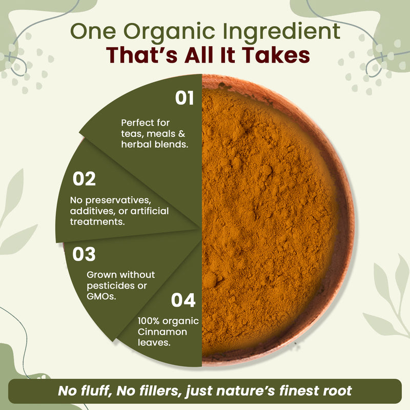 True Ceylon Cinnamon Powder | Kosher Certified | Raw, Vega, Non-GMO & Gluten Free | Freshly Grounded Premium Cinnamon | Resealable Bag | Origin-Sri Lanka