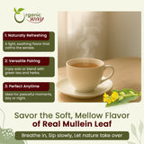 Mullein Leaf Cut & Sifted (Verbascum thapsus) Herbal Tea  - European Wild-Harvest | Kosher Certified | Non GMO & USDA Certified | Origin - Albania