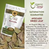 Avocado Dried Leaves Whole - Kosher & USDA Certified | Non GMO & Gluten Free | Origin - Sri-Lanka