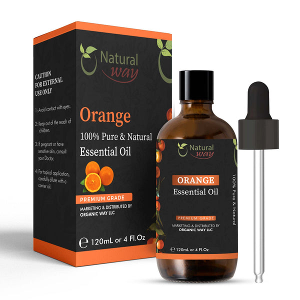 Natural Way Orange Essential oil 4 Fl Oz (120 ml)